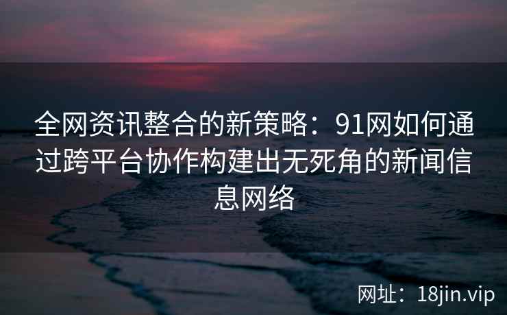 全网资讯整合的新策略：91网如何通过跨平台协作构建出无死角的新闻信息网络