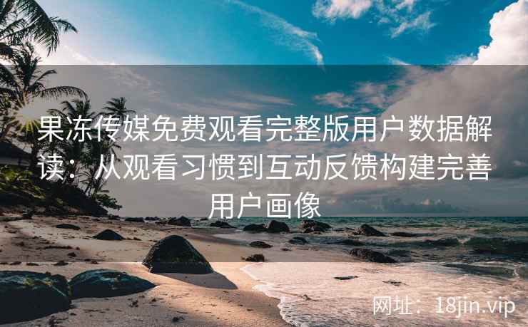 果冻传媒免费观看完整版用户数据解读：从观看习惯到互动反馈构建完善用户画像